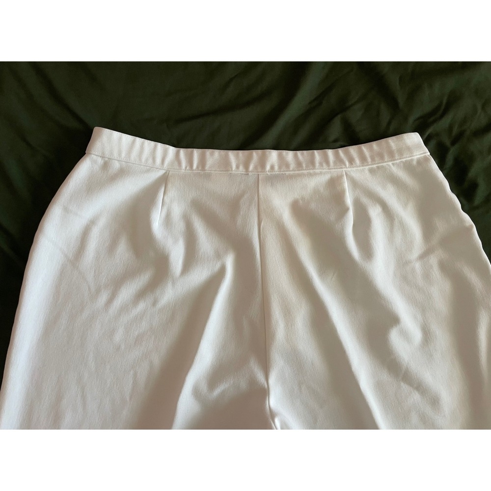 Investments Womens White Straight Leg Dress Pants Mid Rise Size 16 - Picture 8 of 12